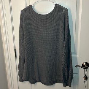 Grey knitted sweater